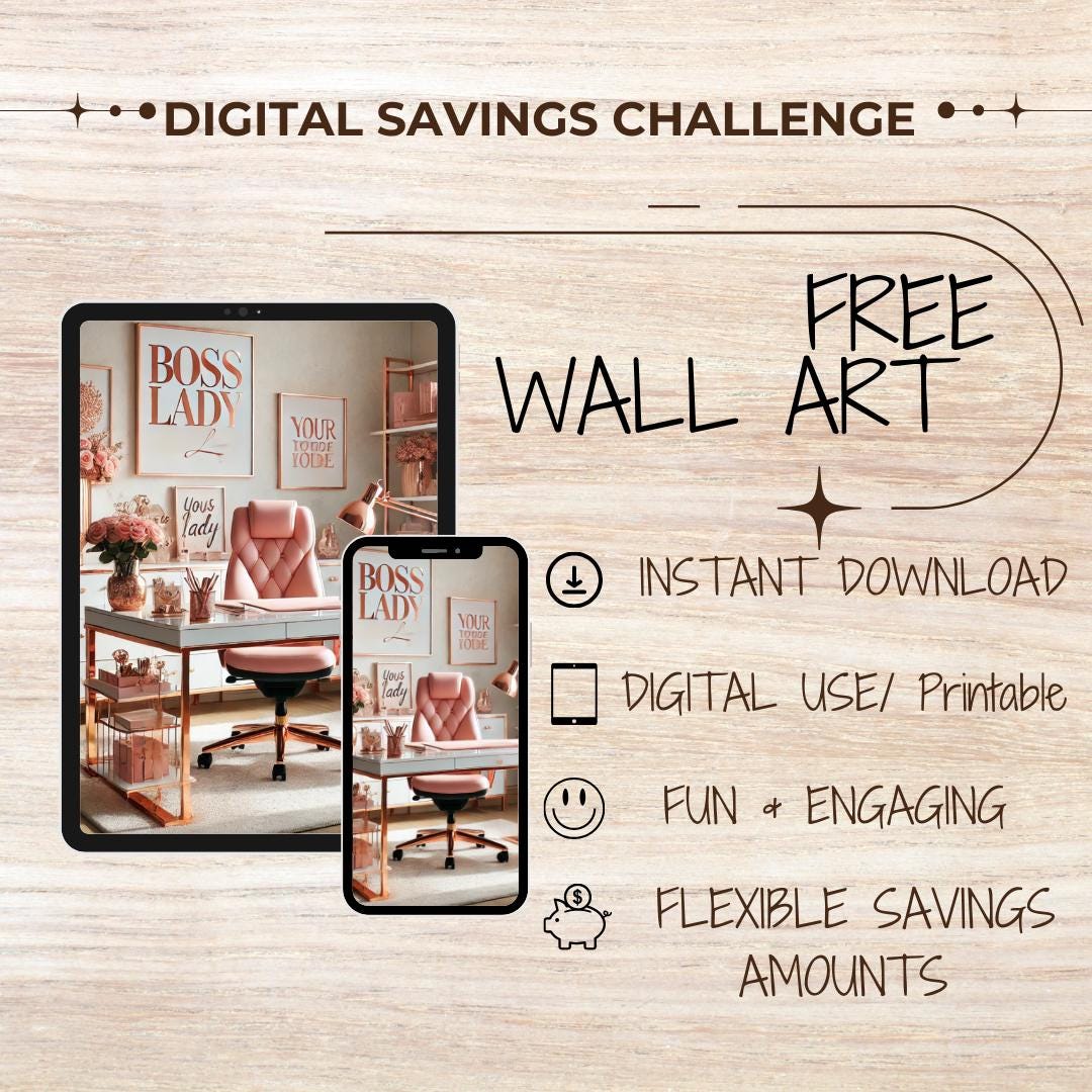 1000 Boss Mode Bank Boost | Savings Challenge PDF | Digital Download