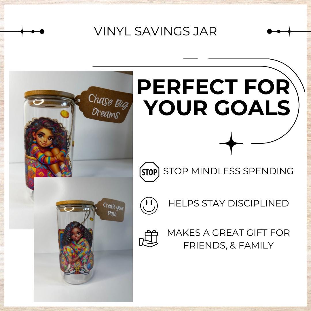 Chase Big Dreams & Create Your Path Savings Jars: Fun and Stylish Money-Saving Tools for Achieving Financial Goals and Budgeting Success