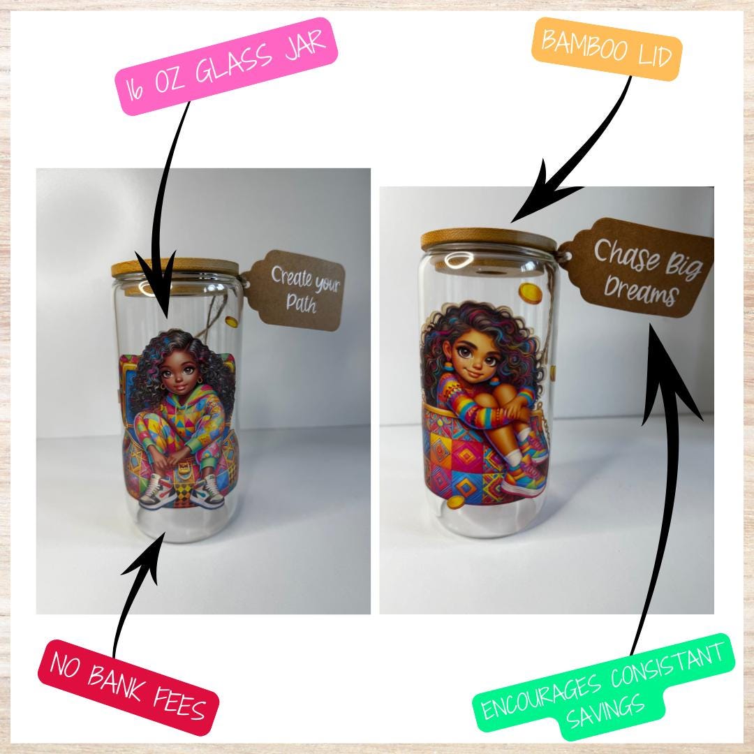 Chase Big Dreams & Create Your Path Savings Jars: Fun and Stylish Money-Saving Tools for Achieving Financial Goals and Budgeting Success
