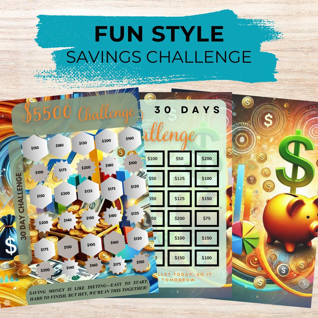90-Day Savings Challenge Bundle | Save 10,000 in 3 Months | Printable Savings Tracker"