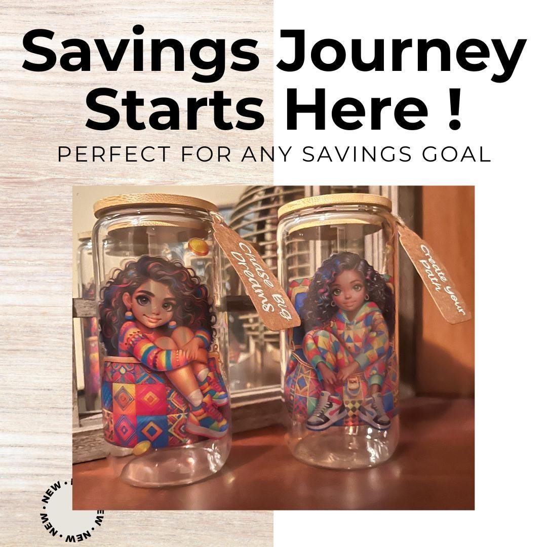 Chase Big Dreams & Create Your Path Savings Jars: Fun and Stylish Money-Saving Tools for Achieving Financial Goals and Budgeting Success